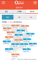 유가통계 화면